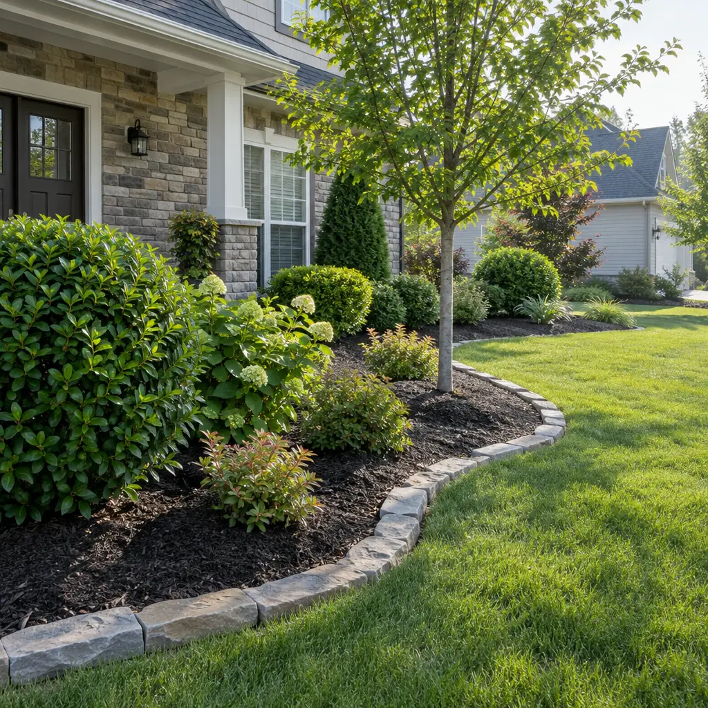 Landscaped front yard